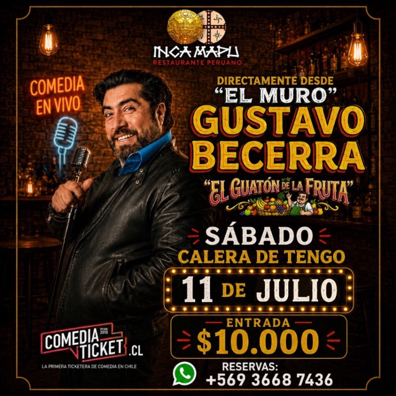 Gustavo Becerra “El Guatón de la fruta” en Inca Mapu - Calera de Tango