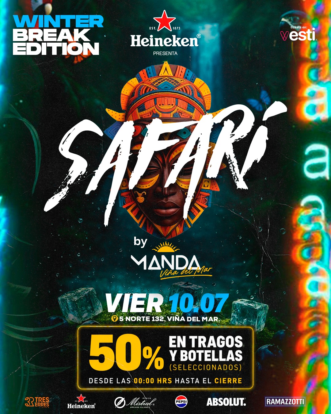 MANDA VIÑA presenta SAFARI Winter Break edition **VIERNES 10 DE JULIO**