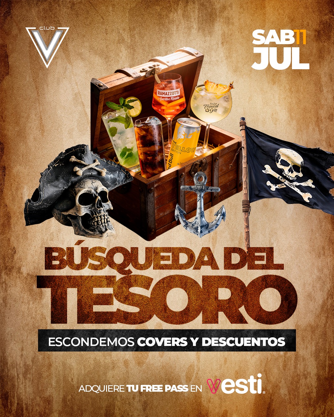 Busqueda Del Tesoro | Club V - Sábado 11🏴☠️
