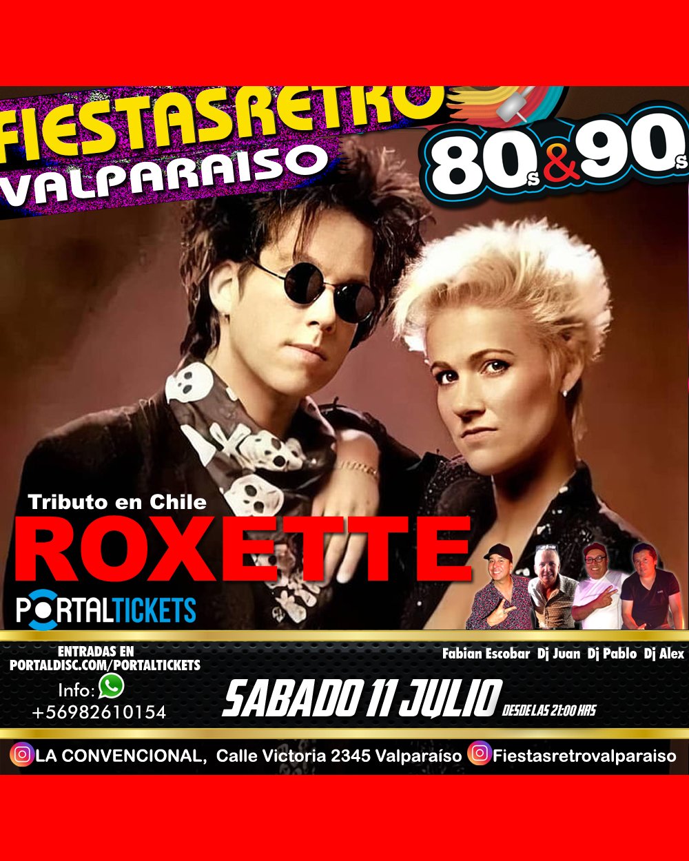 Fiesta Retro 80-90s Tributo Roxette En La Convencional, Valparaíso