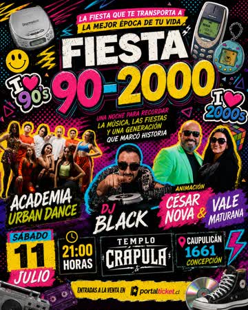Fiesta Generación 90-2000 En Templo Crápula, Concepción